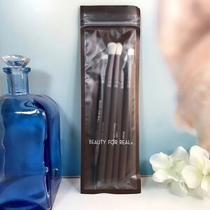 Eyeshadow Brush Set of 5 by Beauty For Real Essential Pro I-Brush Set Vegan BNIP